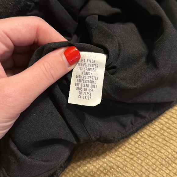 Betsey Johnson Vintage Black Velvet Bow Knee Length Dress Size 4 - Picture 10 of 10